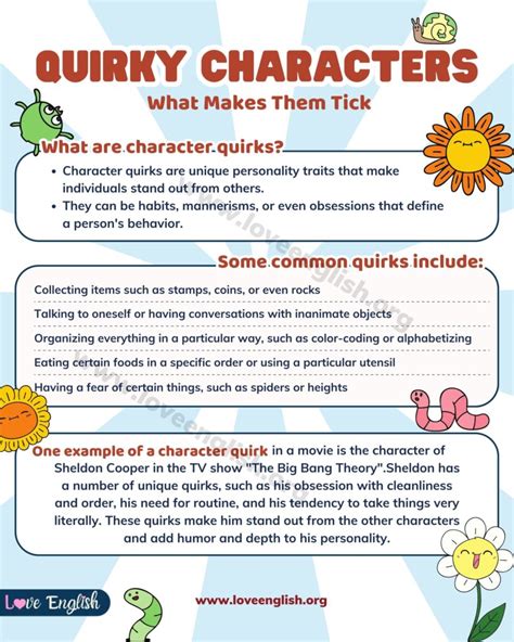 examples of quirks people have.